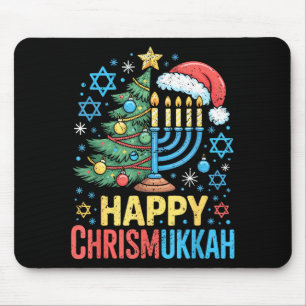 Happy Chrismukkah Holiday Christmas And Hanukkah S Mouse Pad