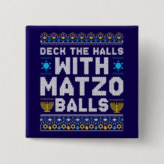 Happy Chrismukkah Jewish Christmas Hanukkah 15 Cm Square Badge