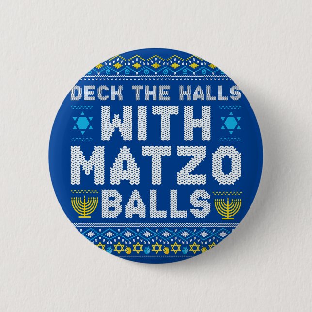 Happy Chrismukkah Jewish Christmas Hanukkah 6 Cm Round Badge (Front)