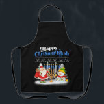 Happy Chrismukkah Jewish Christmas Hanukkah Apron<br><div class="desc">Santa Christmas Boys Kids Youth Men. Funny Humour graphic tee costume for those who believe in Santa Claus,  love Deer,  Reindeer,  Elf,  Elves,  singing songs,  party decorations,  tree,  hat,  socks This Christmas tee with Graphic is great Christmas gift</div>
