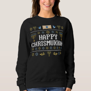 Happy Chrismukkah Jewish Christmas Hanukkah Chanuk Sweatshirt