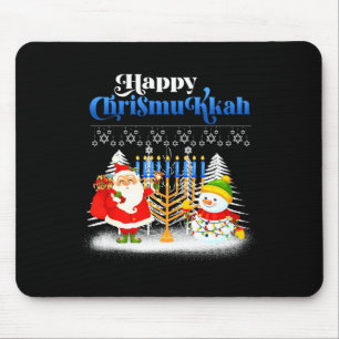 Happy Chrismukkah Jewish Christmas Hanukkah  Mouse Pad