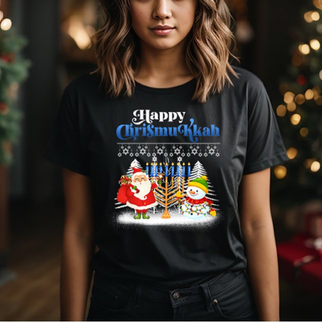 Happy Chrismukkah Jewish Christmas Hanukkah T-Shirt (Creator Uploaded)