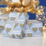 Happy Chrismukkah Menorah Wrapping Paper<br><div class="desc">Do you have a blended interfaith family that celebrates both Hanukkah and Christmas? This santa hat and menorah pattern wishes you a merry Christmas and a happy Hanukkah perfect for a Christmukkah celebration!</div>