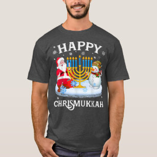 Happy Chrismukkah Xmas Funny Hanukkah Christmas Je T-Shirt