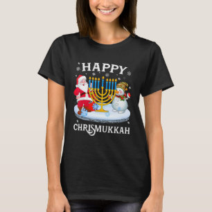 Happy Chrismukkah Xmas Funny Hanukkah Christmas Je T-Shirt