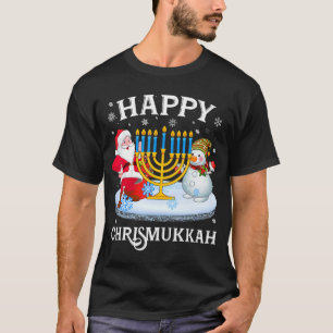 Happy Chrismukkah Xmas Funny Hanukkah Christmas Je T-Shirt