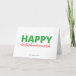 Happy Christmahanukwanzikah Card<br><div class="desc">The perfect non-denominational,  all-purpose greeting card that covers all the major winter holidays.</div>