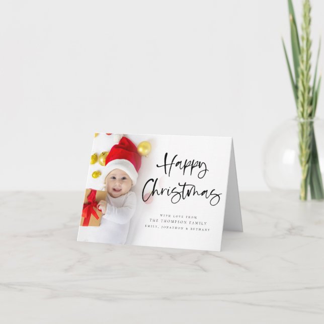 Happy Christmas 6 Photo Holiday Card (Front)