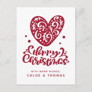 Happy Christmas   Add Your Names Postcard