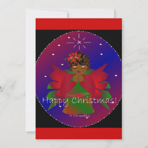Happy Christmas Angel Baby Girl Praying Invitation