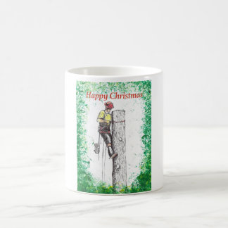 Happy Christmas Arborist Tree Surgeon Coffee Mug