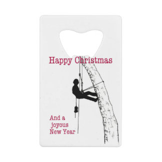 Happy Christmas arborist tree surgeons chainsaw