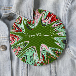 Happy Christmas Artsy Button