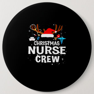 Happy Christmas Christmas Nurse Crew 6 Cm Round Badge