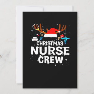 Happy Christmas   Christmas Nurse Crew Thank You Card