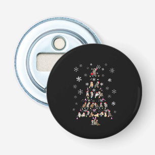 Happy Christmas Cute Cat Christmas Tree Bottle Opener