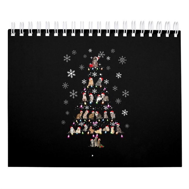 Happy Christmas | Cute Cat Christmas Tree Calendar (Cover)