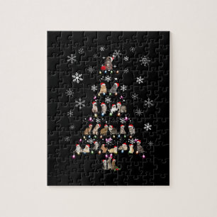 Happy Christmas   Cute Cat Christmas Tree Jigsaw Puzzle