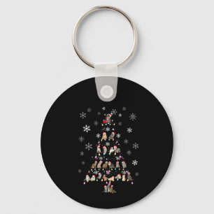 Happy Christmas   Cute Cat Christmas Tree Key Ring