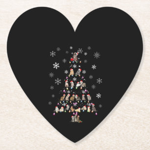 Happy Christmas Cute Cat Christmas Tree Paper Coaster