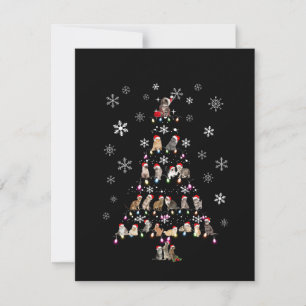 Happy Christmas Cute Cat Christmas Tree Thank You Card