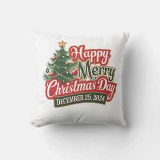 Happy Christmas Day 2024 Design Cushion