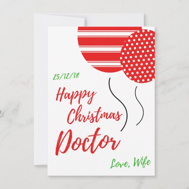 Happy Christmas Doctor Holiday Card (Front)