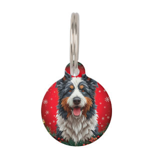 Happy christmas dog pet tag