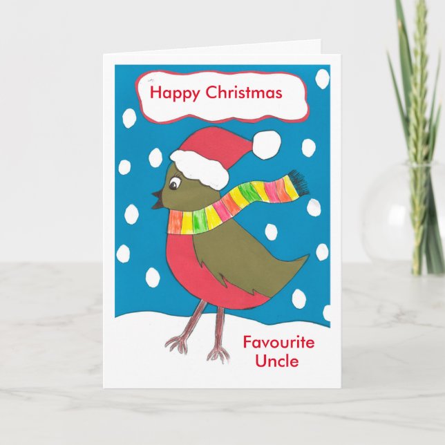 Happy Christmas favourite Uncle card (Front)