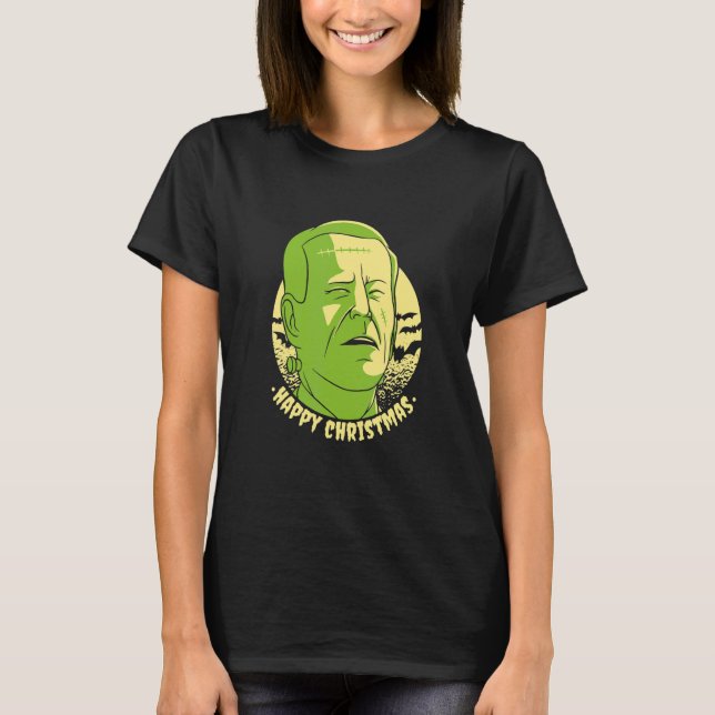 Happy Christmas Frankenstein T-Shirt (Front)