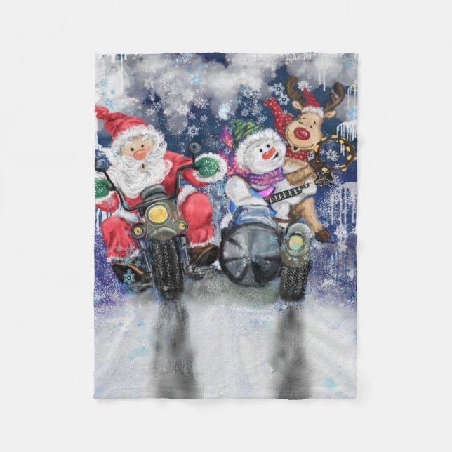 Happy Christmas Friends Funny Baby Fleece Blanket (Front)
