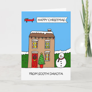 Happy Christmas From South Dakota Holiday Card