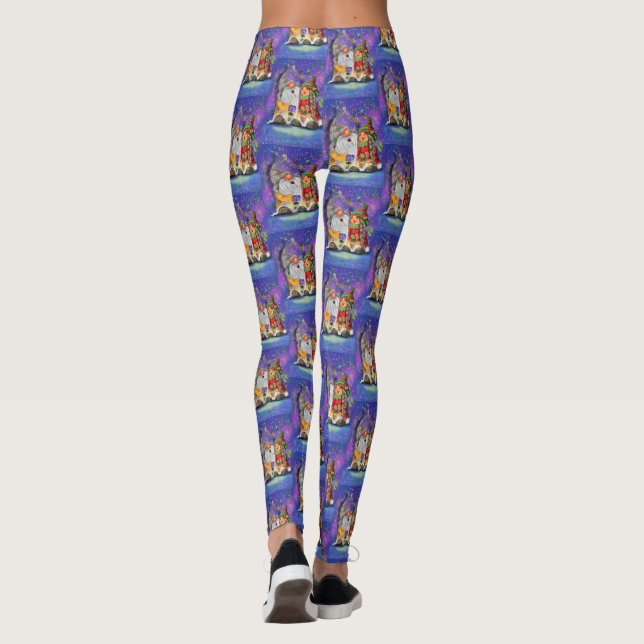 Happy Christmas Gnome Leggings (Back)