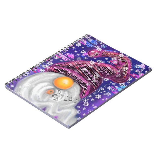 Happy Christmas Gnome Notebook Gift (Left Side)
