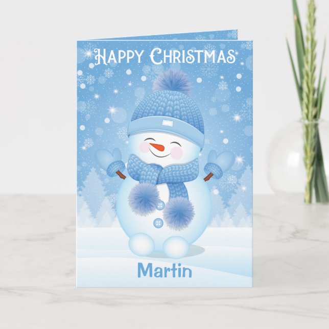 Happy Christmas | Greeting Card for Boy  (Front)