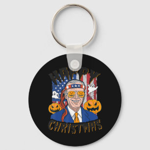 Happy Christmas Halloween Jokes Pumpkin Boo Fun Jo Key Ring
