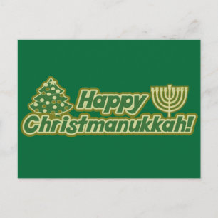 Happy Christmas hanukkah Kwanzaa Holiday Postcard