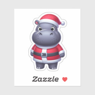 happy christmas hippo,funny hippo