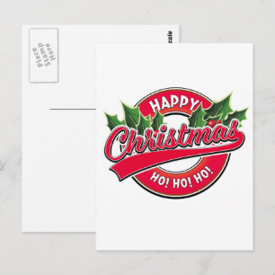 Happy Christmas Ho! Ho! Ho! Postcard