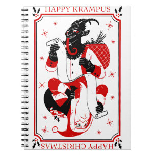 happy christmas krampus notebook