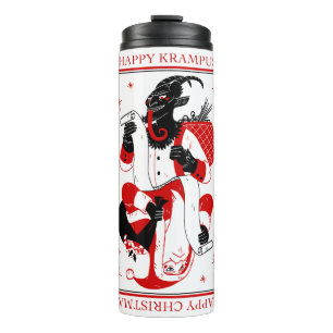 happy christmas krampus thermal tumbler
