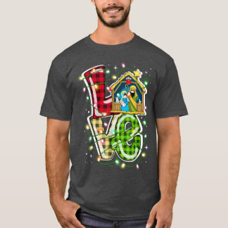 Happy Christmas Love Nativity Laurie Furnell XMas  T-Shirt