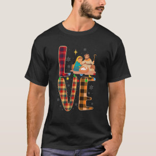 Happy Christmas Love Nativity Laurie Furnell Xmas T-Shirt