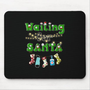 Happy Christmas Merry Christmas Waiting Santa Mouse Pad