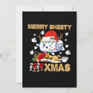 Happy Christmas   Merry Sheety 2020 Xmas Thank You Card