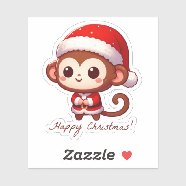 happy christmas monkey,funny monkey (Sheet)