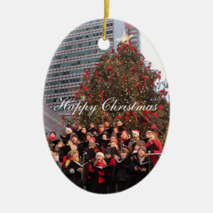 Happy Christmas New York Ceramic Tree Decoration