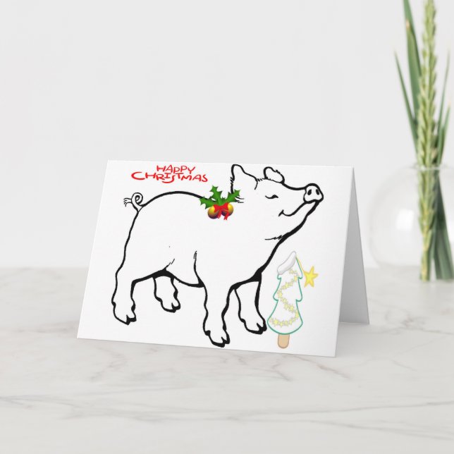 HAPPY CHRISTMAS PIGGY LET'S YOU WRITE YOUR CARD (Front)