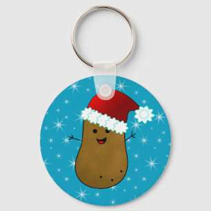 Happy Christmas Potato Key Ring
